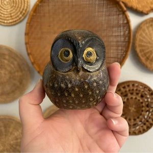 🍄SOLD🍄 Vintage MCI Japan Stoneware Baby Owl Figurine
